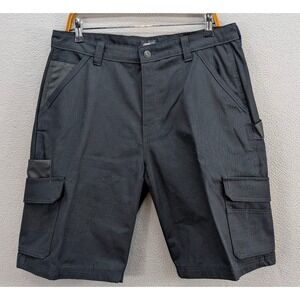 Genuine Dickies Mens Black Ripstop Cargo Shorts Size 34 Workwear Utility Relaxed